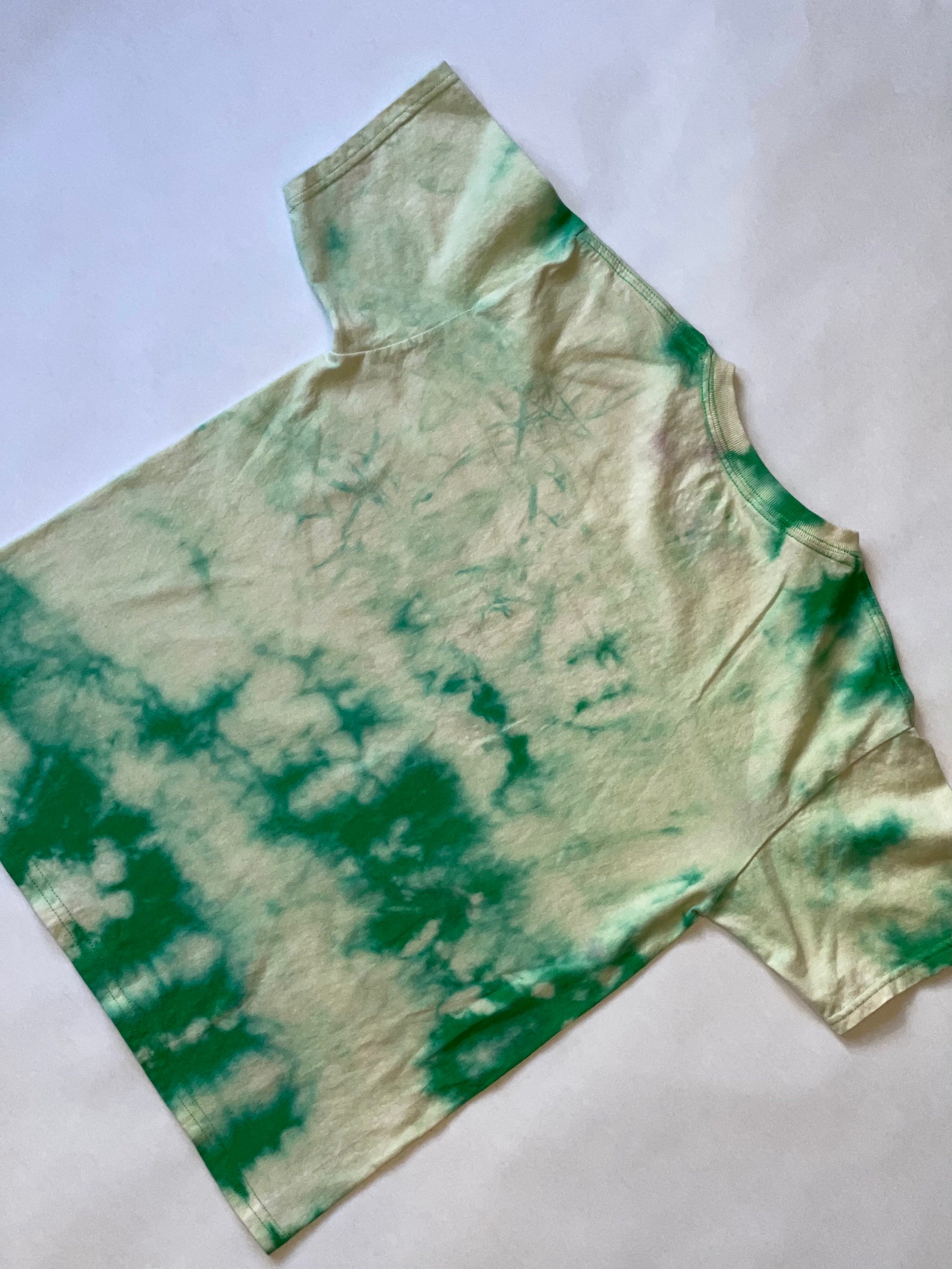 Kids Dark Green Reverse Tie Dye Bleached/Acid wash T-shirt | Etsy