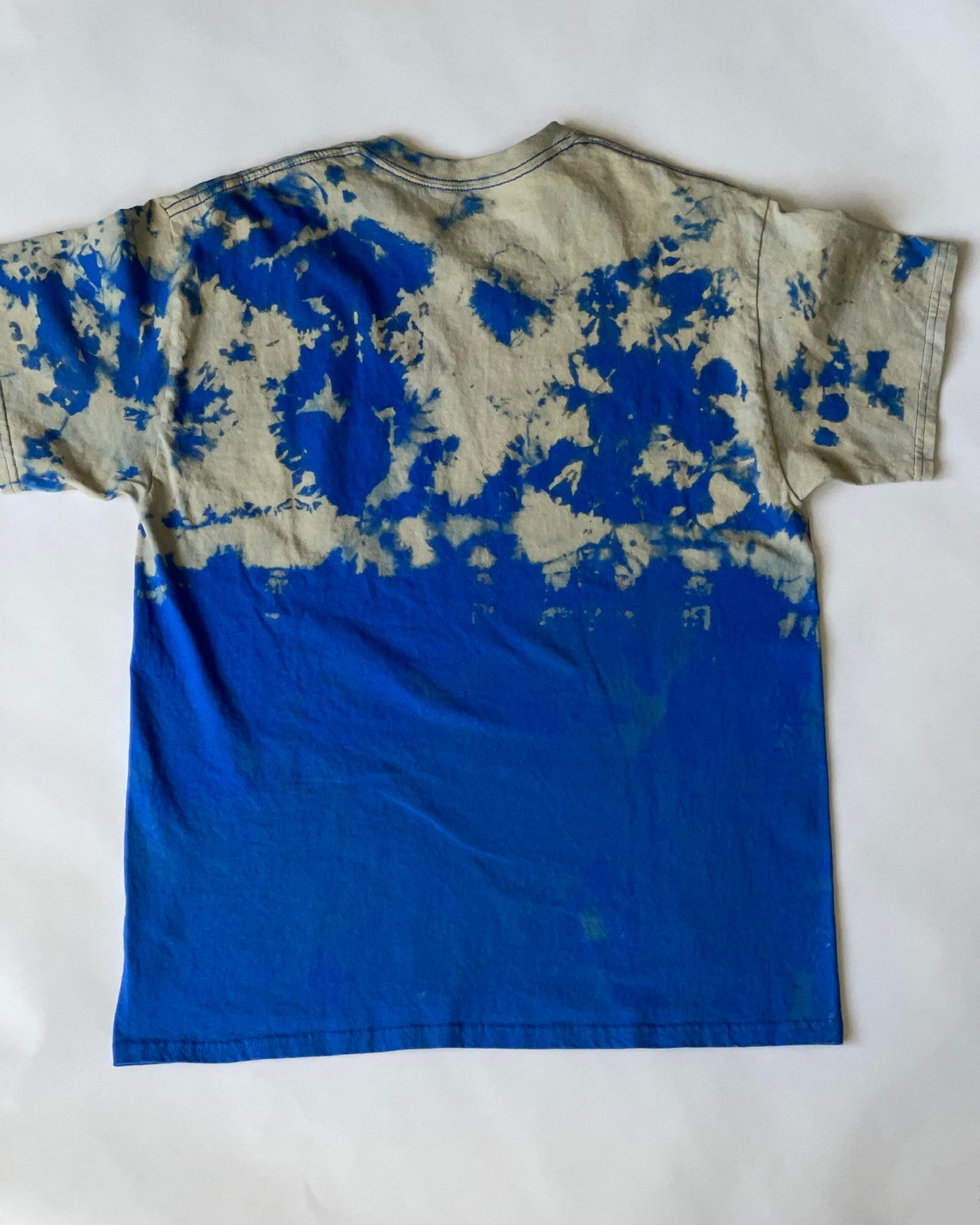 Royal Blue Reverse Tie Dye Bleached/Acid wash T-shirt | Etsy