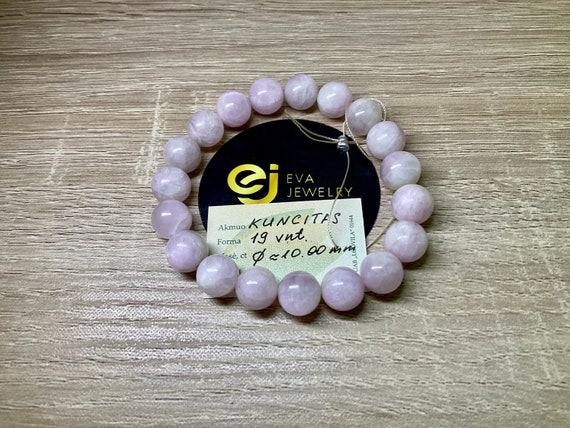 Perline Rotonde In Kunzite Naturale Da 10 Mm, Perline Sfuse