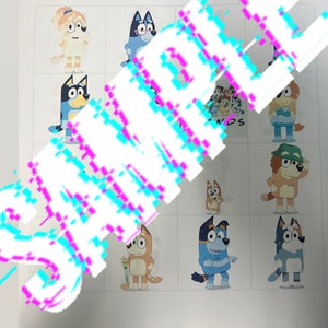 Bluey Bingo Game: divertimento in famiglia, festa di compleanno (26 pagine)