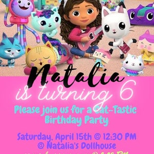 Gabby&#39;s DollHouse  Birthday Invitation