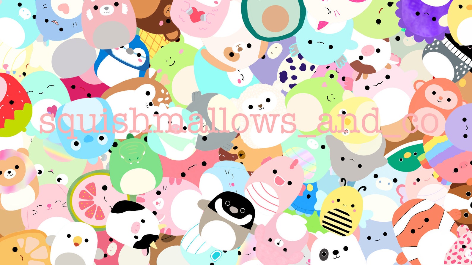 Squishmallow Chaotic Jumbled Squishmallow Desktop Screensaver | Etsy
