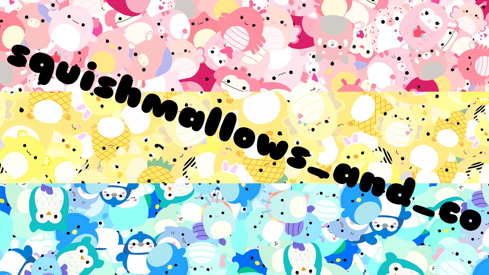 Squishmallows Pansexual Flag For DESKTOP computer