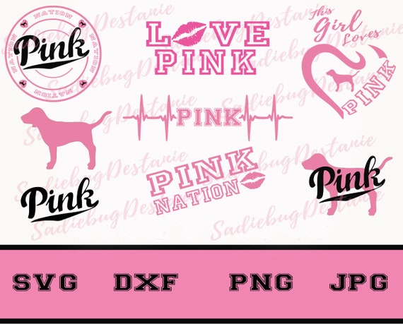 Bundle Love Pink Svg File Love Pink Clip Art Pink Nation Etsy