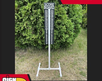 Marcador de Cornhole con soporte de 44" - Letrero para el marcador - Cornhole - Ladder Ball - Herraduras - Lanzamiento de arandelas