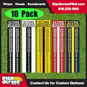 10 pack - Cornhole Scoreboard/Score Keeper Sign/ Horseshoe Score/ Score /Bean Bag Toss