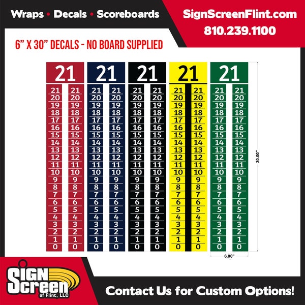 DECALS - Cornhole Scoreboard/Score Keeper/ Horseshoe Score/ Score /Bean Bag Toss