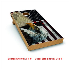 Eagle American Flag Cornhole Wrap, Flag, Wrap, Cornhole, American Pride, Decal