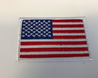Gancho bordado de la bandera nacional estadounidense y parche de bucle