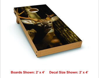 Ciervo, cazador, envoltura de cornhole de otoño, envoltura, cornhole, buck, calcomanía