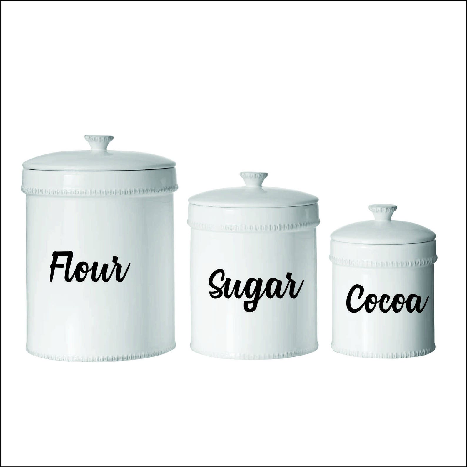 Kitchen Canister Labels Kitchen Canister Decals Kitchen Etsy