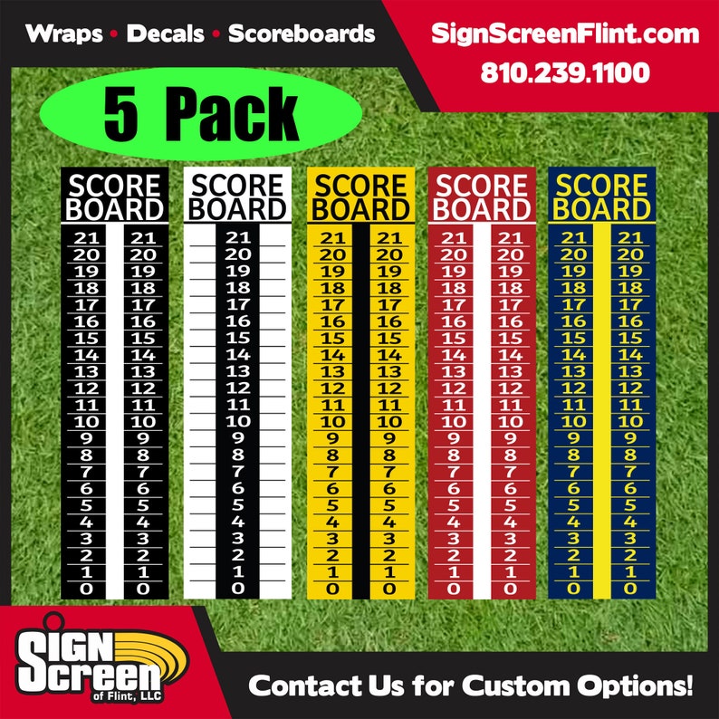 5 Pack Cornhole Scoreboard/score Keeper Sign/ Horseshoe Score/ Score /bean Bag Toss Etsy Canada