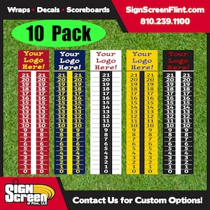 Custom Logo - 10pk - Cornhole Scoreboard/Score Keeper Sign/ Horseshoe Score/ Score /Bean Bag Toss