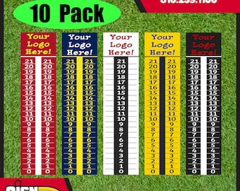 Logotipo personalizado - 10pk - Cornhole Scoreboard/Score Keeper Sign/ Horseshoe Score/ Score /Bean Bag Toss