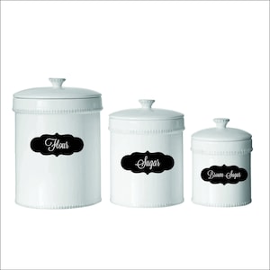 Kitchen Canister Labels , Kitchen Canister Decals , Kitchen Labels , Vinyl Decals , Pantry Decals , Coffee Decals , Sugar Decals , Items