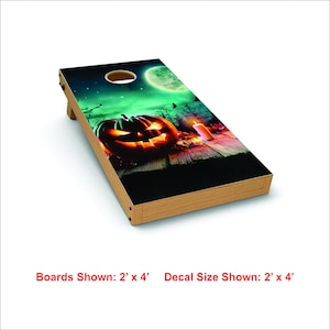 Pumpkin,Halloween, Fall, Cornhole Wrap, Wrap, Cornhole,Spooky , Decal