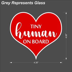 Tiny Human On Board Decal, Car Decal, Car sticker, Label, Custom Decal, Custom Stickers, Vinyl Stickers