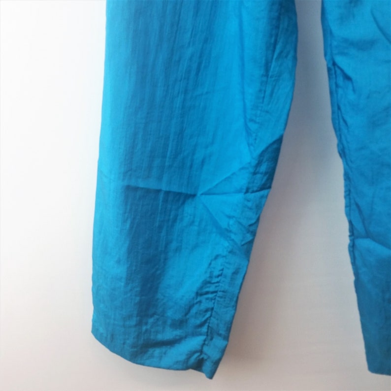 Vintage 90s Teal Nylon Windbreaker Pants Size L Athletic - Etsy