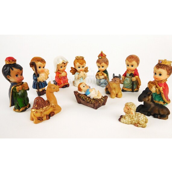 Christmas Nativity Set Religious Holiday Home Decoration Figurines Baby Jesus Scene Set Sacred Family