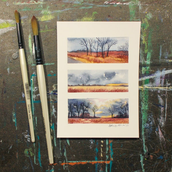 November Landscape Studies Print