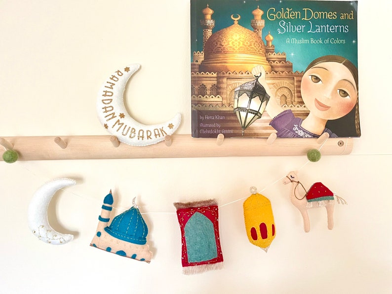 Handmade Ramadan Garland: Felt Crescent, Mosque, Lantern, Camel, Prayer ...