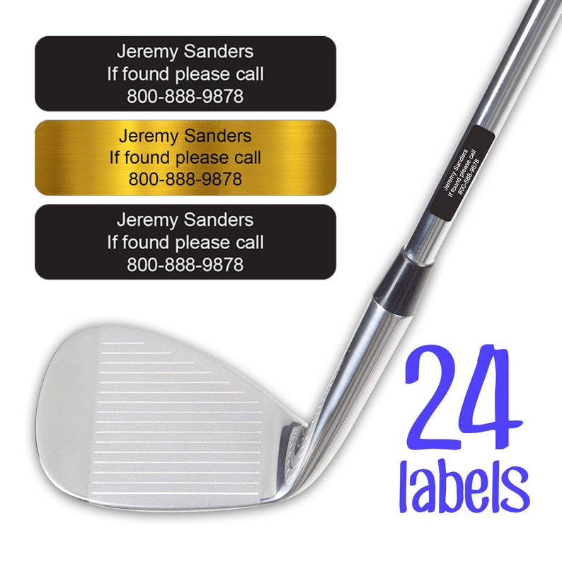 Personalized Golf Club Labels 24pcs Super Sticky Etsy
