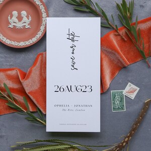 VERA - Wedding Save the Date, Simple Wedding Invite Set, Modern Wedding Invitation, Wedding Stationery, Minimalist Design