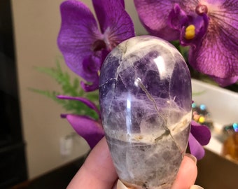 Polished amethyst massage wand