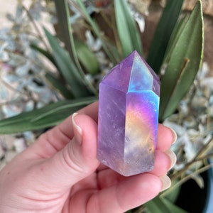 Rainbow Angel Aura Quartz Tower