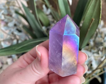 Rainbow Angel Aura Quartz Tower