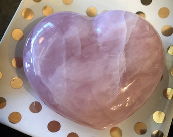 Rosey Love Rose Quartz Heart perfect for a Valentines Day Gift!