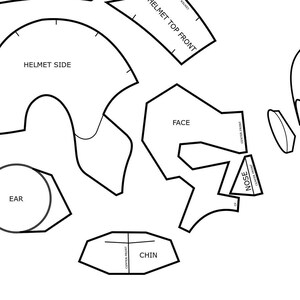 FOAM TEMPLATE: Helmet and Neck With Faceplate and Ear Covers - Etsy