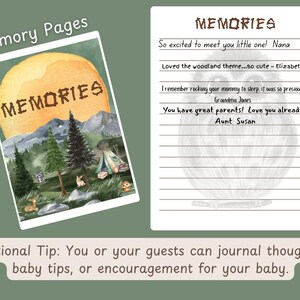 watercolor forest baby animals baby shower book