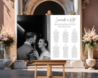 Personalised Wedding Photo Seating Plan | Wedding Table Plan | Seating Chart