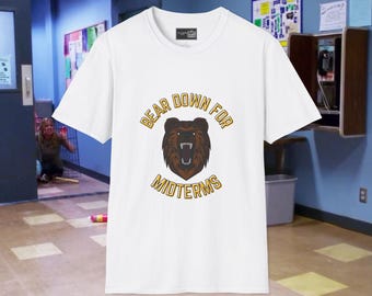 Community Bear Down For Midterms Greendale Unisex Softstyle T-Shirt