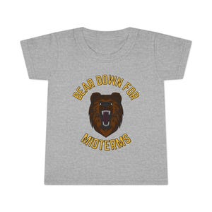 Bear Down for Midterms Toddler Shirt | Funny Toddler Tee | Community Inspired Kids Shirt | Back to School Toddler Outfit
