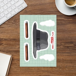 I Think You Sollte Let Walking Crooner transparenten Hintergrund Stickerbogen