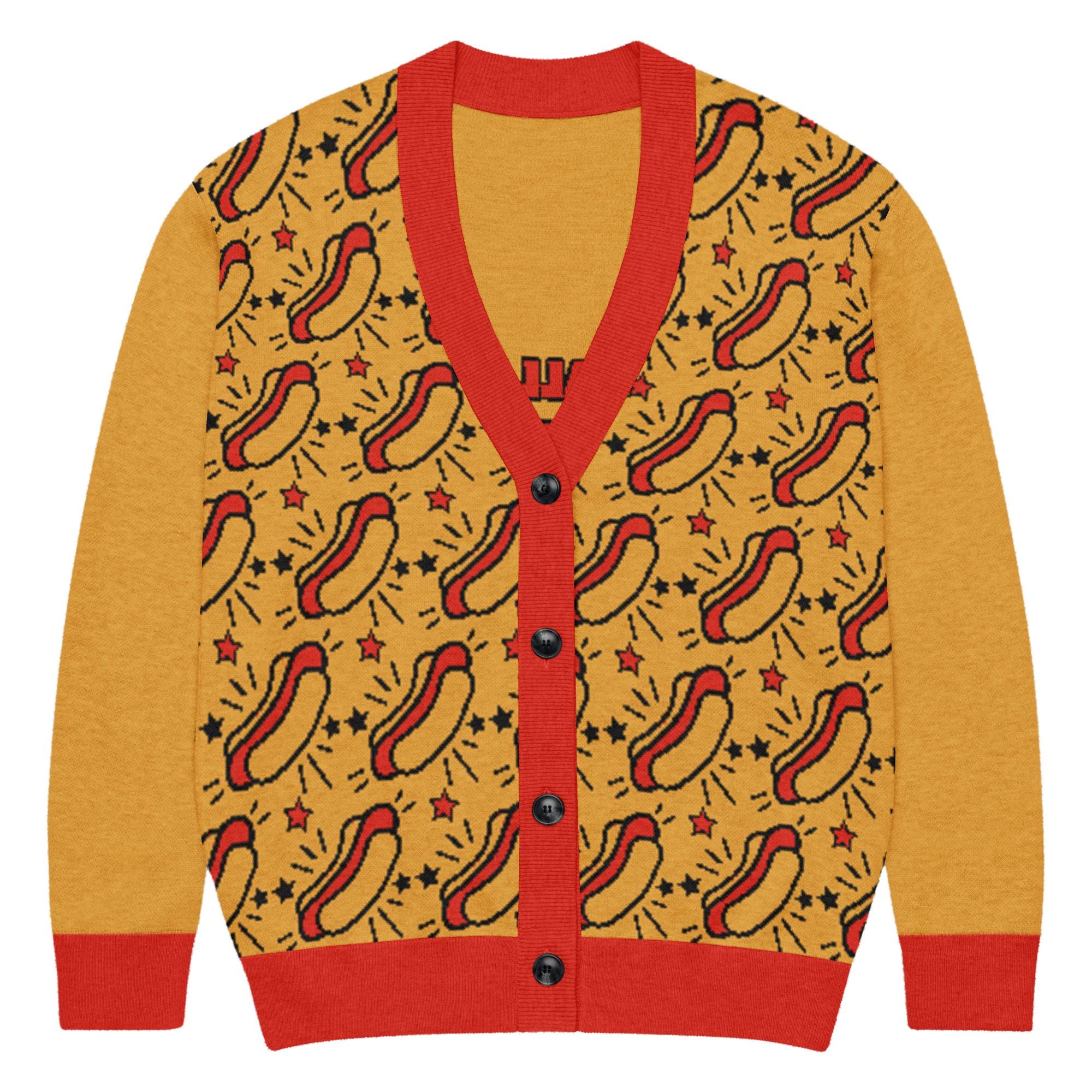 Hot Dog Cardigan – I Think You Should Leave Knit Sweater – “we're