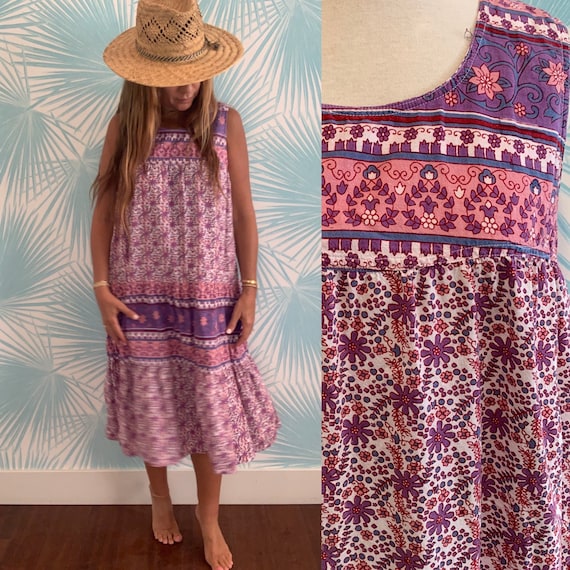 Block Printed Cotton Sun Dress