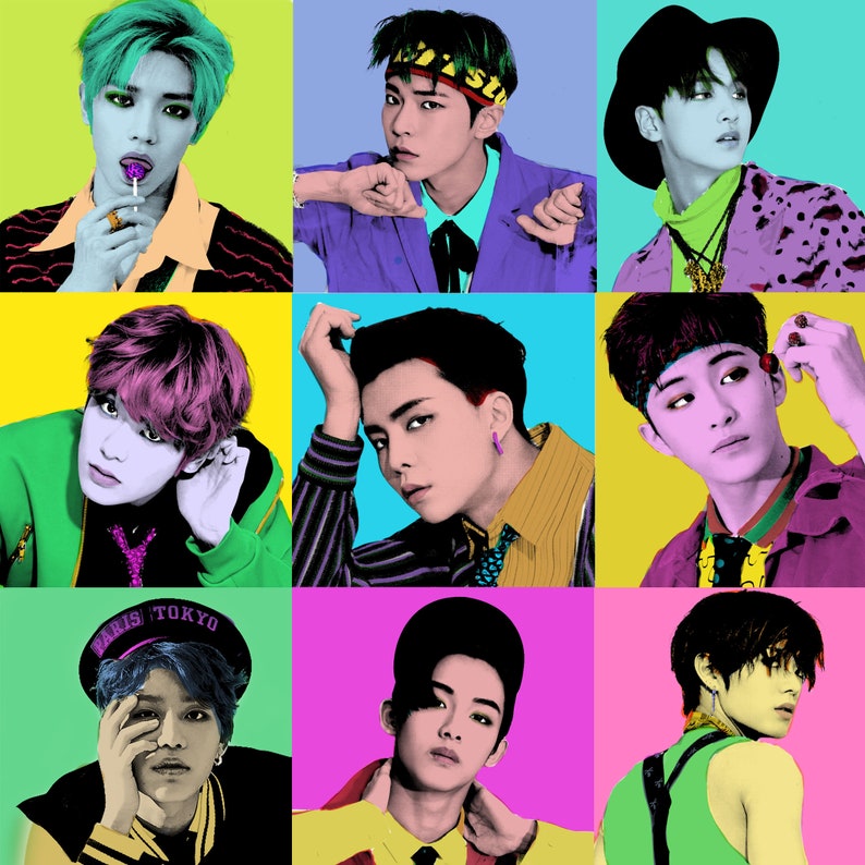 nct 127 nct 127 cherry bomb pop art stickers kpop etsy