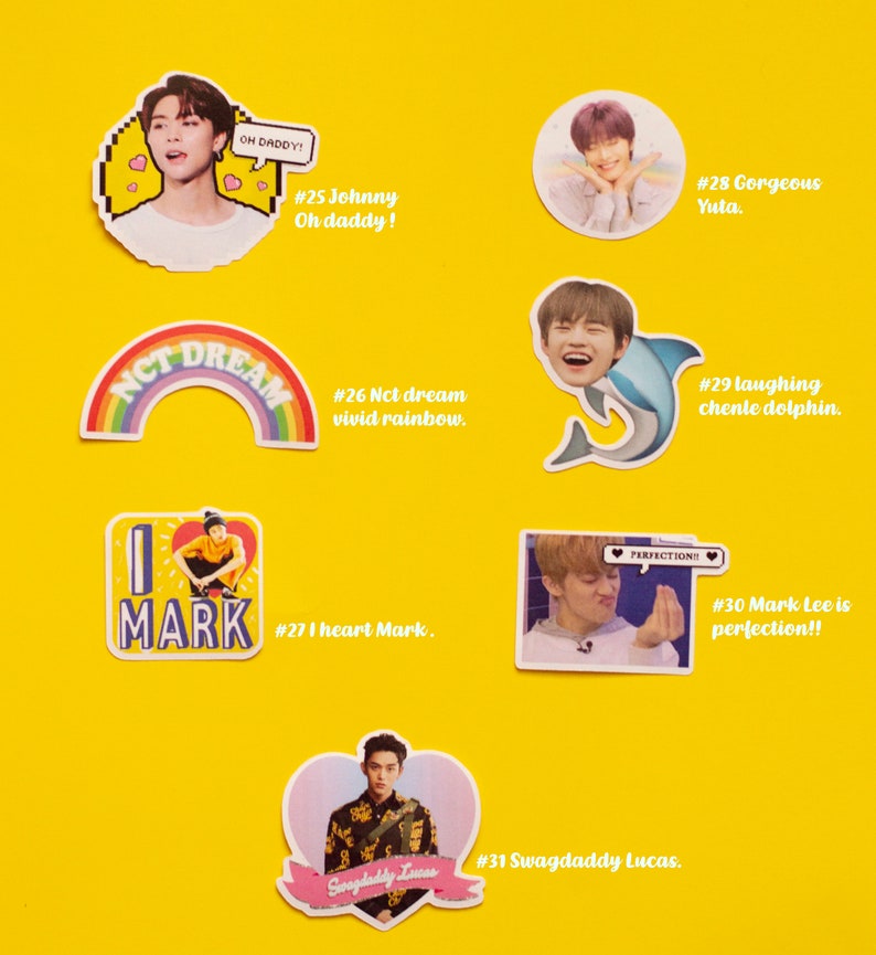 Nct Stickers Nct edits Kpop Etsy