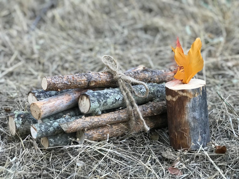 Campfire Photo Prop Log Fire Prop Rustic Camping Prop Etsy