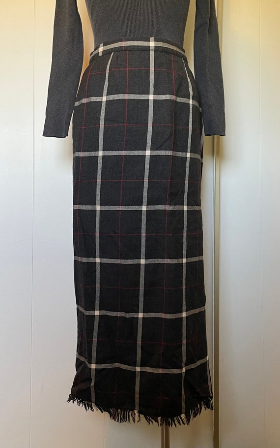 Deep Charcoal plaid skirt