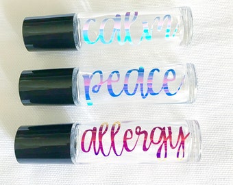 10 custom holographic roller labels