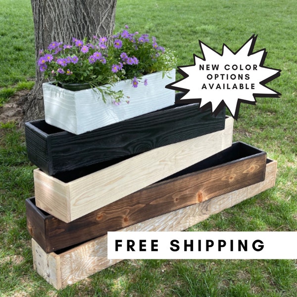 Cedar Planter Box, Reclaimed Wood, Indoor/Outdoor Great for Herb, Flowers, Succulents, Cactus, Wooden Planter Box, Planter