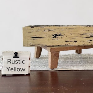 Reclaimed Wood Indoor/Outdoor Planter Box Great for Succulents, Cactus, Wooden Planter Box, Planter Rustic Yellow