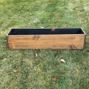 Large Wood Planter Box, Indoor/Outdoor Planter Box Great for Flowers, Plants, and Vegetables Wooden Planter Box, Window Planter Box