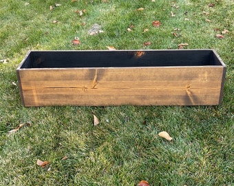 Large Wood Planter Box, Indoor/Outdoor Planter Box Great for Flowers, Plants, and Vegetables Wooden Planter Box, Window Planter Box