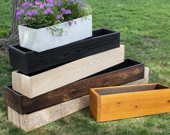 Reclaimed Cedar Wood Planter Box, Shou Sugi Ban Finish, Indoor Outdoor
