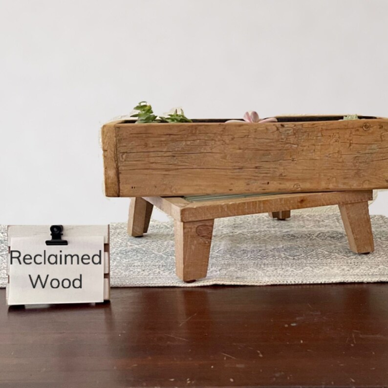 Reclaimed Wood Indoor/Outdoor Planter Box Great for Succulents, Cactus, Wooden Planter Box, Planter Reclaimed Wood